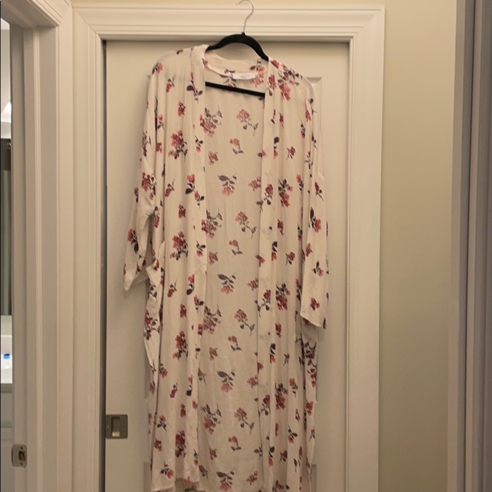 CJLA white floral kimono